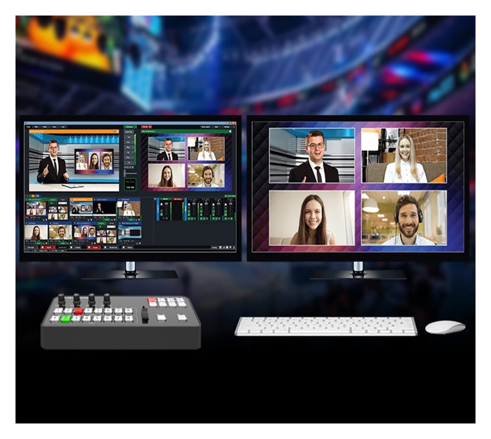 Konwerter Wideo, Wideo Mini Switcher Panel sterowania Tablica rozdzielcza nagrywania wideo do transmisji telewizyjnych(Tallly Vesion)