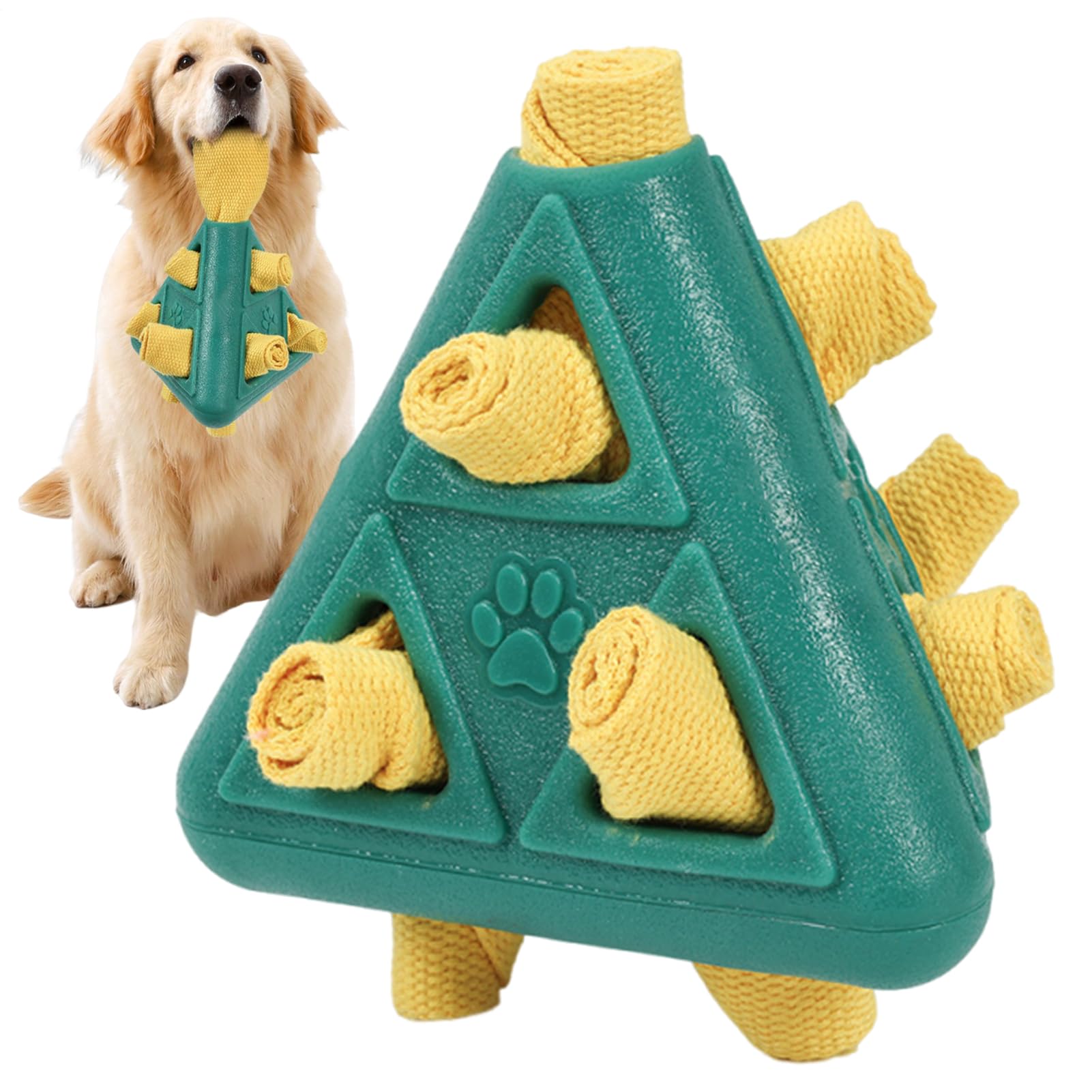 Jouet distributeur de nourriture pour chien de toutes tailles et puzzle pyramide