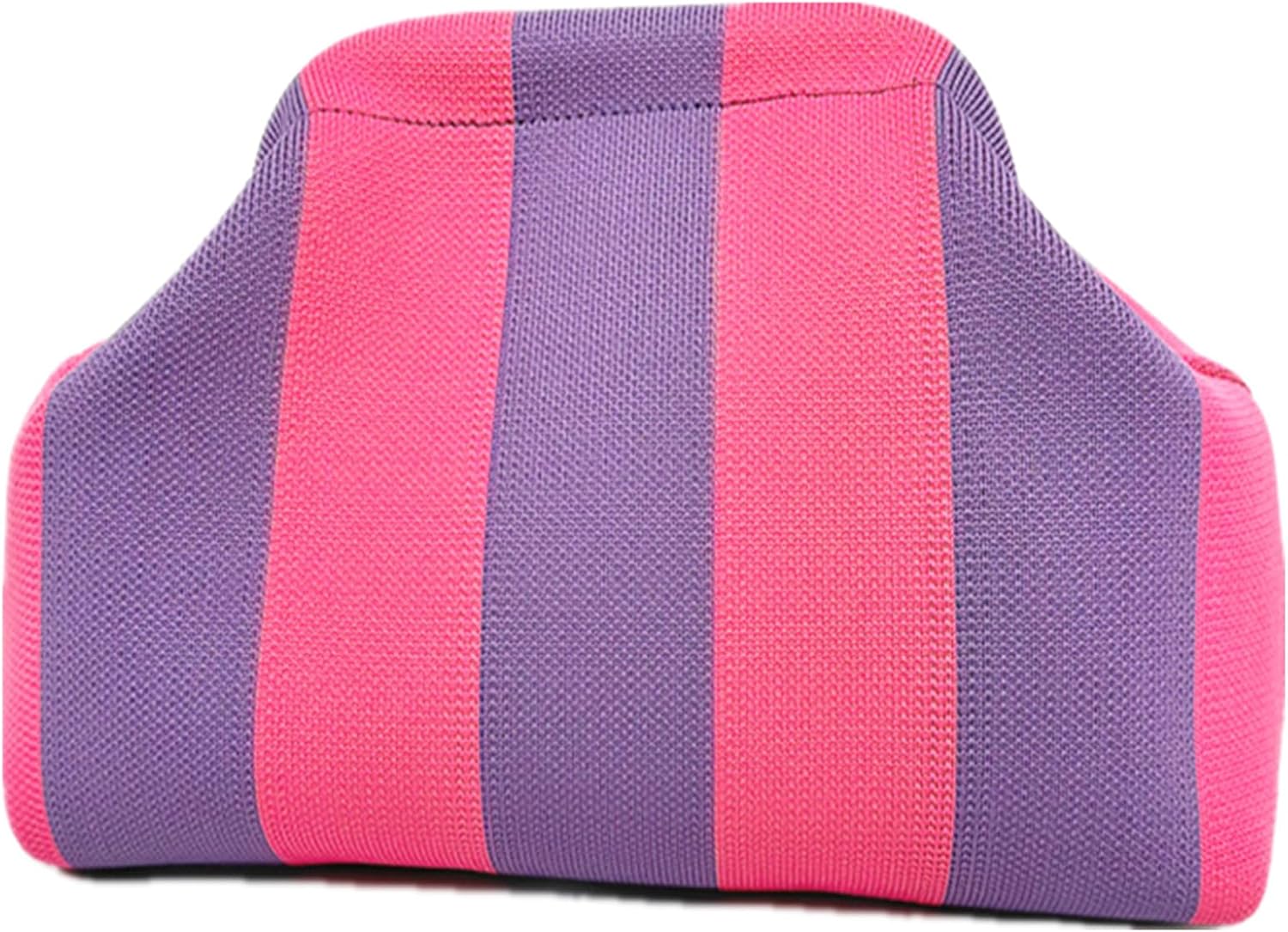 DIHKLCIO Clutch Purses for Women 2026 Summer Beach Woven Crochet Bag Dumpling Striped Ruched Cloud Purse Evening Handbag