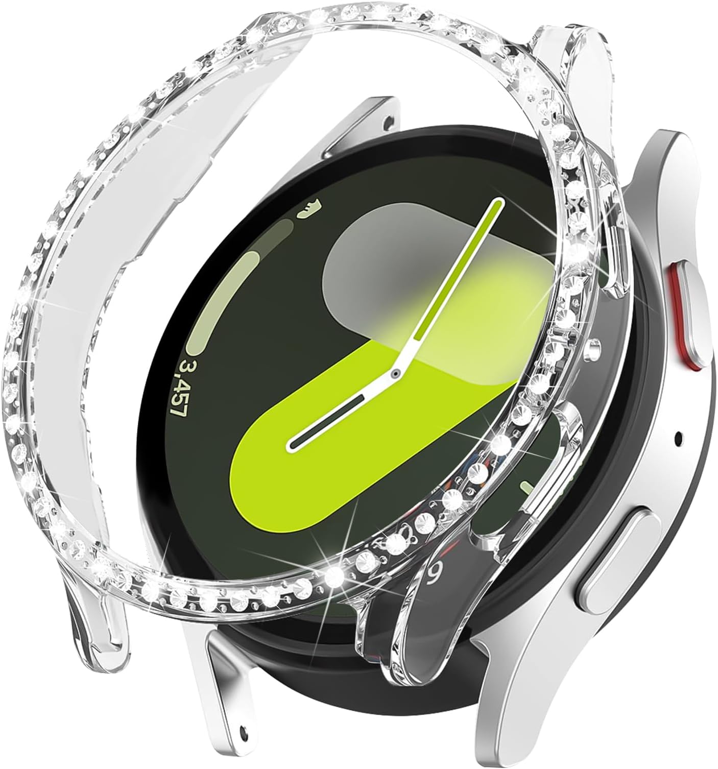 Bling Case for Samsung Galaxy Watch 7 40mm 44mm for Women,Glitter Crystal Rhinestone Diamond Protective Case Hard PC Face Cover Shockproof Bumper for Samsung Galaxy Watch 7 Cover 40 44 mm Accessories