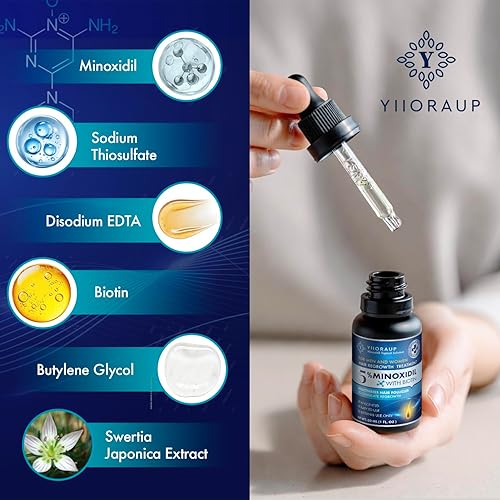 Miniatura 3 de Suero para el crecimiento del cabello de minoxidil al 5% para hombres y mujeres, paquete de 2 (2 × 1.0 fl oz)