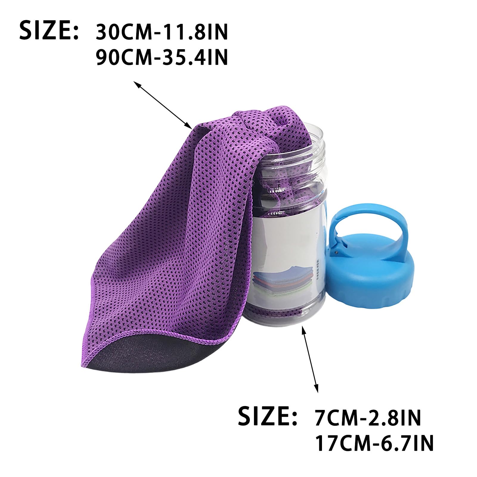 Asciugamano rinfrescante per collo, panno rinfrescante in microfibra per la stagione calda, asciugamano sportivo morbido traspirante, Stay Cool Essentials per fitness, dimensioni 90 x 30 cm, ideale