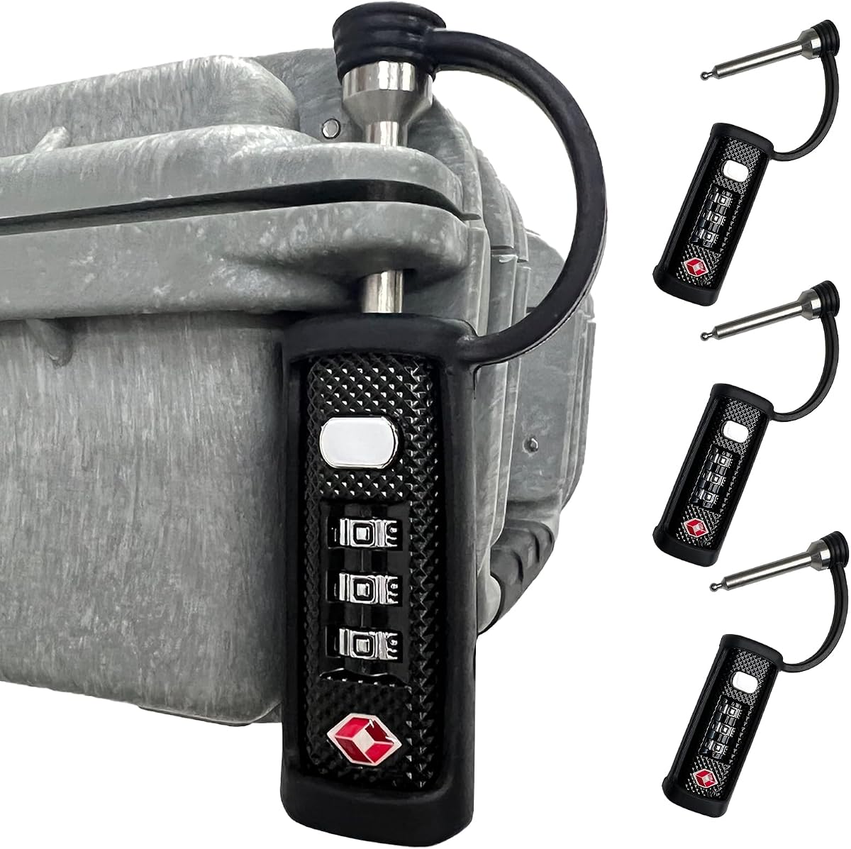 LAFENLIN TSA Lock for Gun Case, 3-Dial Combo Padlock | TSA-approved Combo Padlock (No key). Cut-resistant Steel Shaft, Weatherproof. Fits Rifles,Pistols, Cameras,Cases & Ammo Boxes
