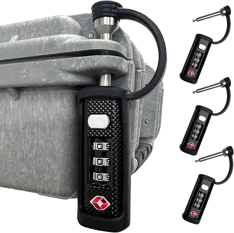 LAFENLIN TSA Lock for Gun Case, 3-Dial Combo Padlock | TSA-approved Combo Padlock (No key). Cut-resistant Steel Shaft, Weatherproof. Fits Rifles,Pistols, Cameras,Cases & Ammo Boxes