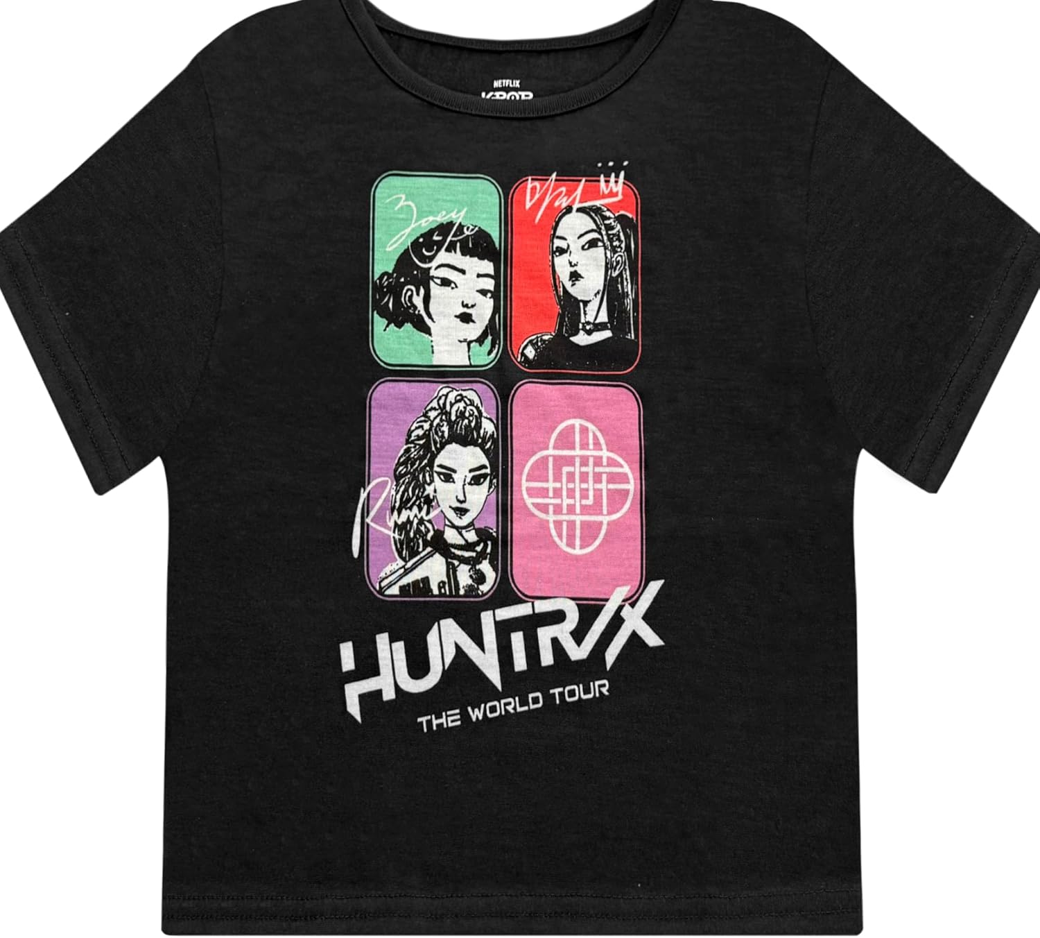 KPop Demon Hunters Girls Pajama Set - Kids 2 Piece Short Sleeve Top & Shorts Pajama Set - Soft Sleepwear - Official Product