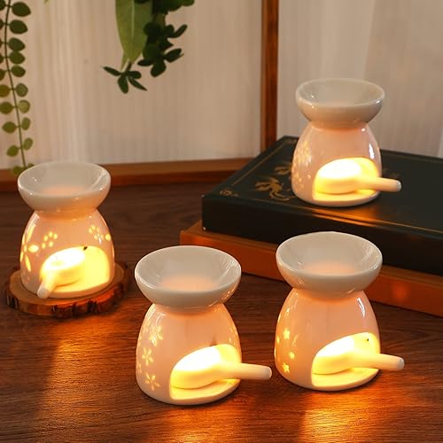 Miniatura 2 de Yaomiao Quemador de aceite esencial, calentador de cera de cerámica, difusor de aceite de cerámica, portavelas de aromaterapia para decoración del