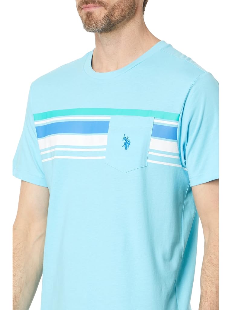 U.S. POLO ASSN. Short Sleeve Chest Stripe Print Tee