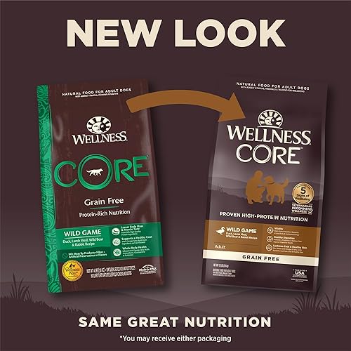 Vista 81 de Comida seca para perro sin granos Wellness Core Natural , Marrón/Azul