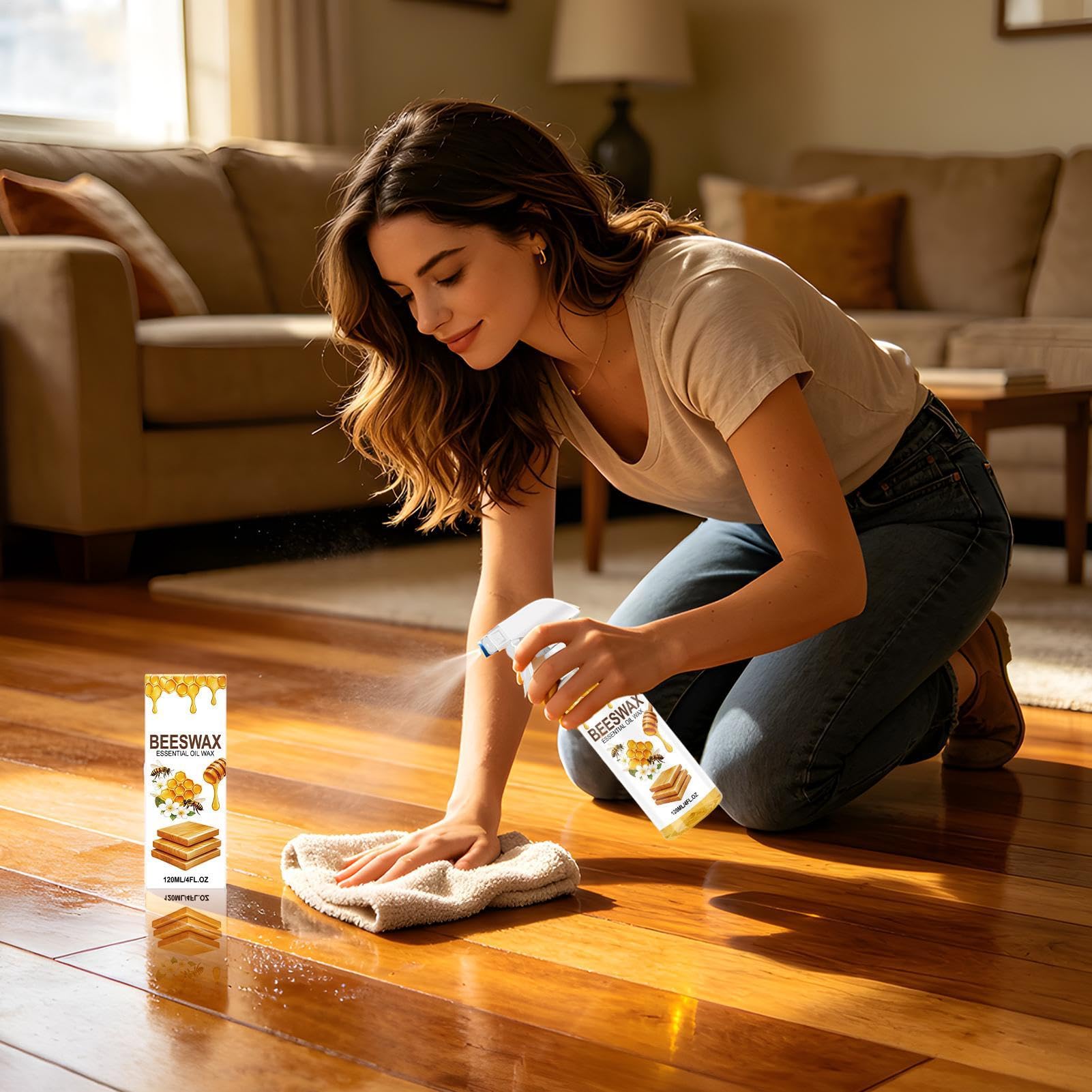 Limpiador de madera - reparadora 120 ml, potenciador de brillo | Líquido orgánico, versátil pulido de mantenimiento de madera para renovación del hogar, tablero de apartamento interior, mesa de
