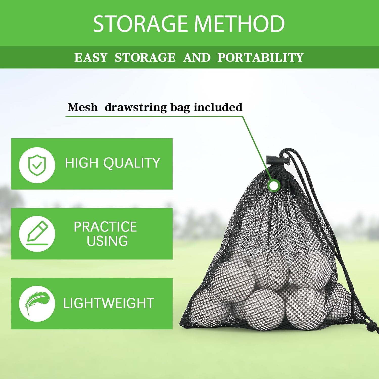 40 Pack Foam Golf Practice Balls - Realistic Feel and Limited Flight Training Balls for Indoor or Outdoor thumbnail