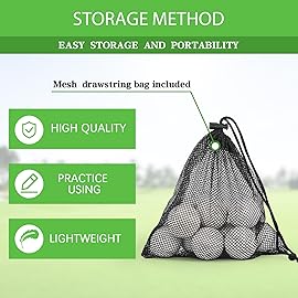 Bac-kitchen 12 Pack Foam Golf Practice Balls - Realistic Feel and Limited Flight Training Balls for Indoor or Outdoor (12 White)