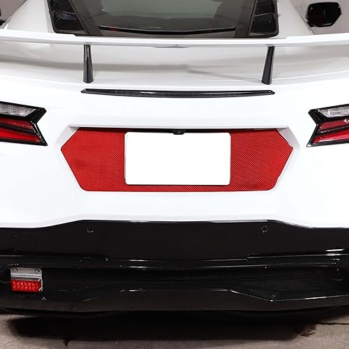 Miniatura 7 de Adhesivo de fibra de carbono 3D, marco de matrícula trasero compatible con Corvette C8 Stingray Z51 2020 2021 2022 2023, accesorios decorativos para