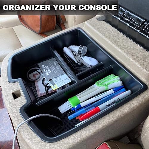 Miniatura 2 de EDBETOS Bandeja organizadora de consola central compatible con GMC Sierra 1500 Chevy Silverado Suburban 2500 Avalanche 07-13 Accesorio 07-14 Sierra