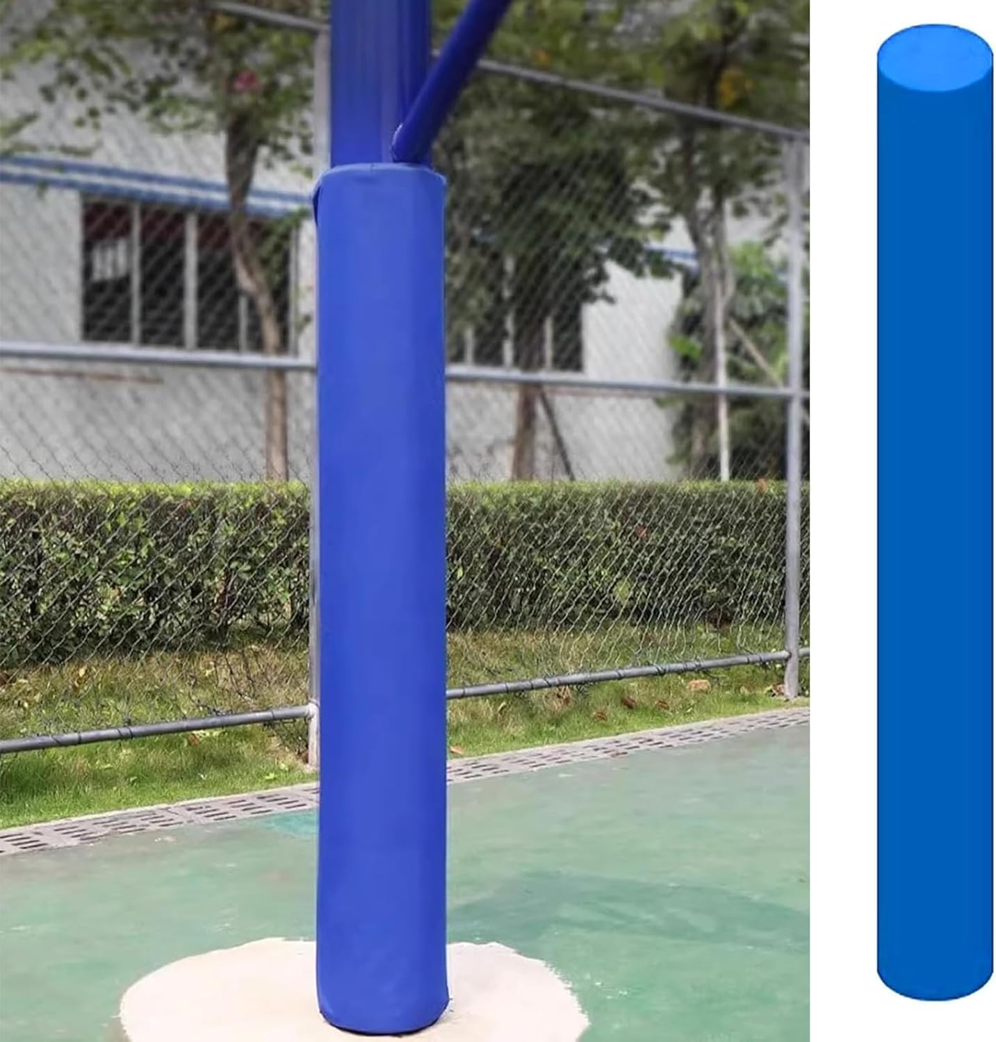 Pole Padding Playground Professional Basketball Blocking Pad, Round Basketball Hoop Accessories Pole Pad, Safety Pole Cushion for Training, Weather Resistant(Orange)(Dia 6.00" (15.4 Cm)