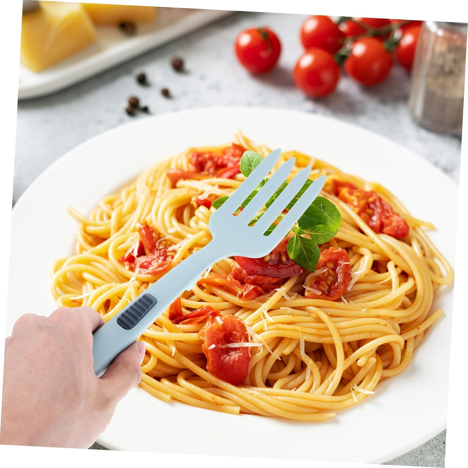 Silicone Pasta Fork Kitchen Accessory for Stirring Noodles and Salad