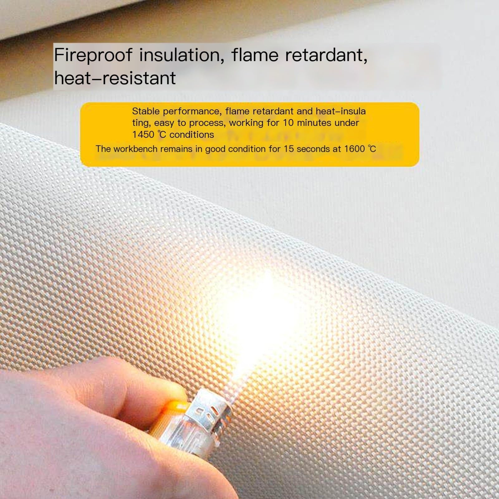 Copertura Protettiva Ignifuga for Impieghi Gravosi | Rotoli Di Tessuto In Fibra Di Silice Protezione Da Scintille E Calore(0.92mx4mx1.0mm)