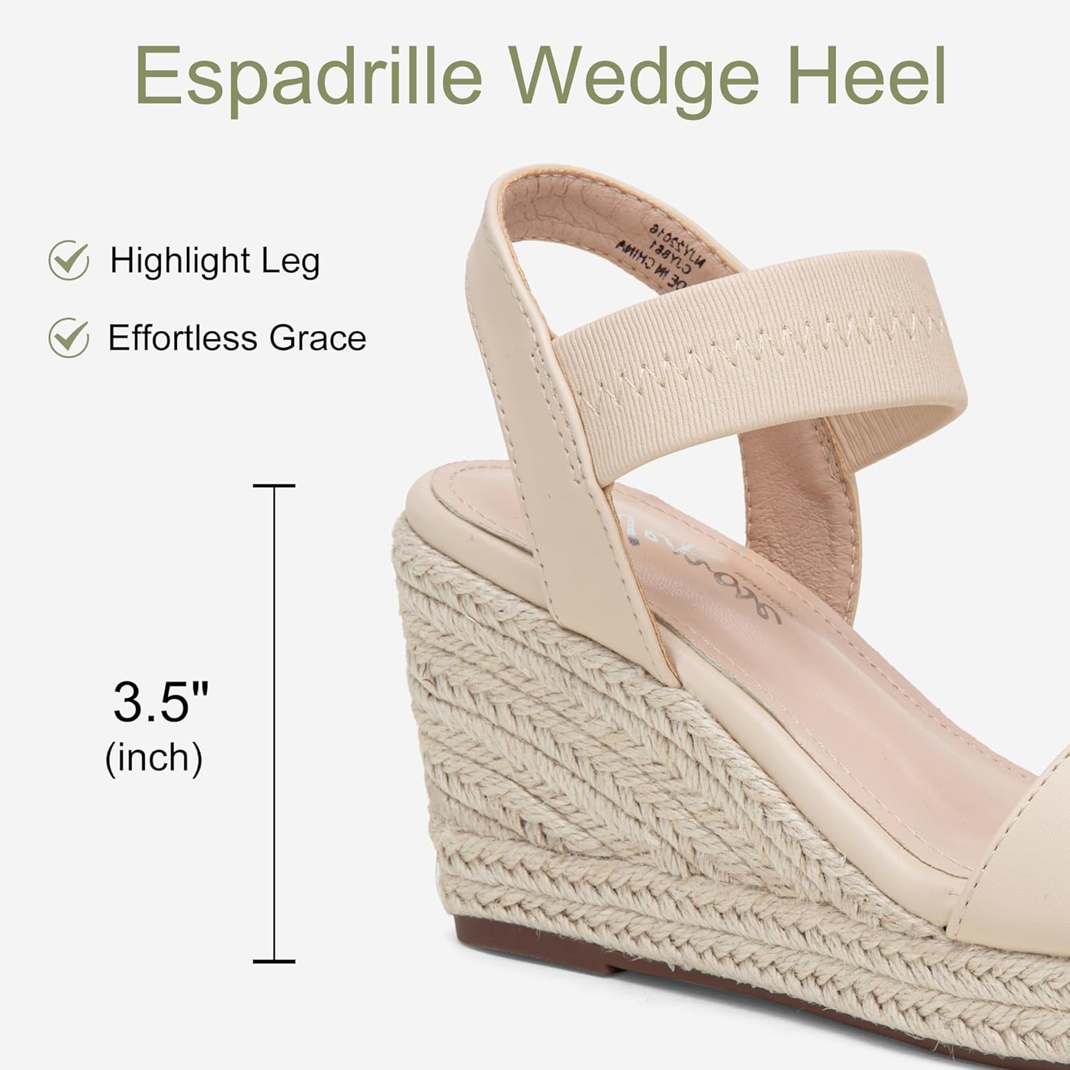 Vepose Women's Wedge Sandals, Platform Espadrilles Sandal Slip On Open Toe with Ankle Strap, Comfortable Low Heel Summer Dressy 881 Shoes - Image 6