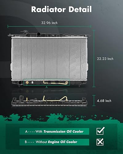 Miniatura 67 de SCITOO Radiador 2990 para Honda 2008-2012 para Accord 2.4L 2012-2015 para Honda para Crosstour 2.4L