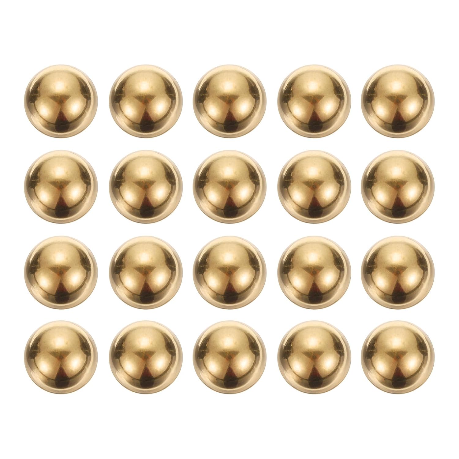 uxcell 100pcs Precision Solid Brass Bearing Balls 10mm Industrial Brass Ball Spheres for Machinery, Automotive, and DIY