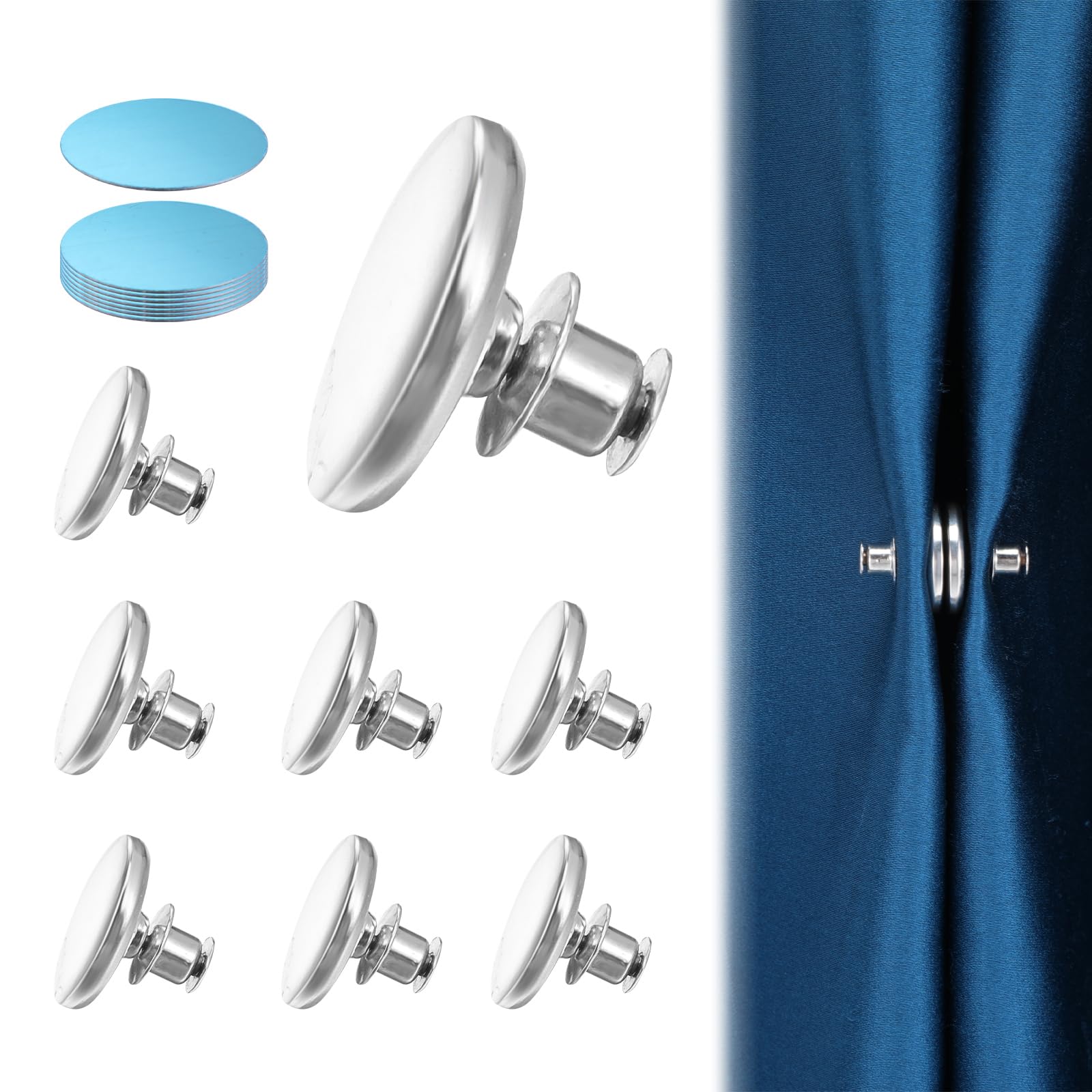 Wanmu 20 Stück Magnetische Duschvorhang Clips - Auslaufsicherer Spritzschutz, Silber