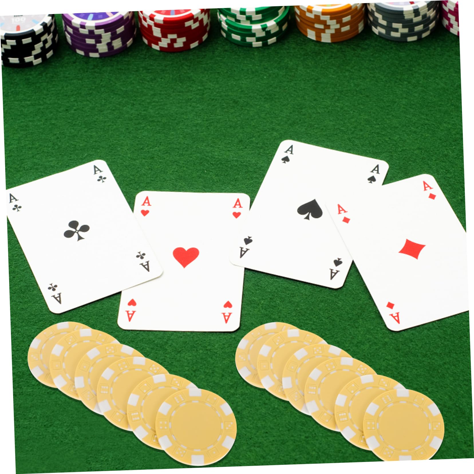 50pezzi Fiches Da Poker Piccole in Plastica Accessori Per Fiches Da Per Poker e Giochi Carte