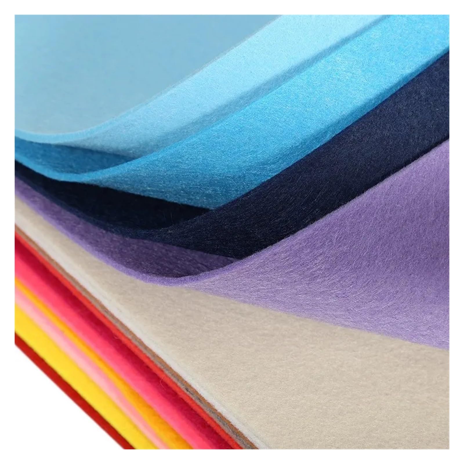 Felt Fabric Sheet, Nonwoven Polyester Felt 2mm Multicolor DIY Patchwork 30x30 50x50cm(Wit,30 x30 cm)