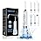 H2ofloss Water Dental Flosser Portable Dental Oral Irrigator with 5 Modes, 6 Replaceable Jet Tips, Rechargeable IPX7 Waterproof Teeth Cleaner for Home and Travel -300ml Detachable Reservoir (HF-6)