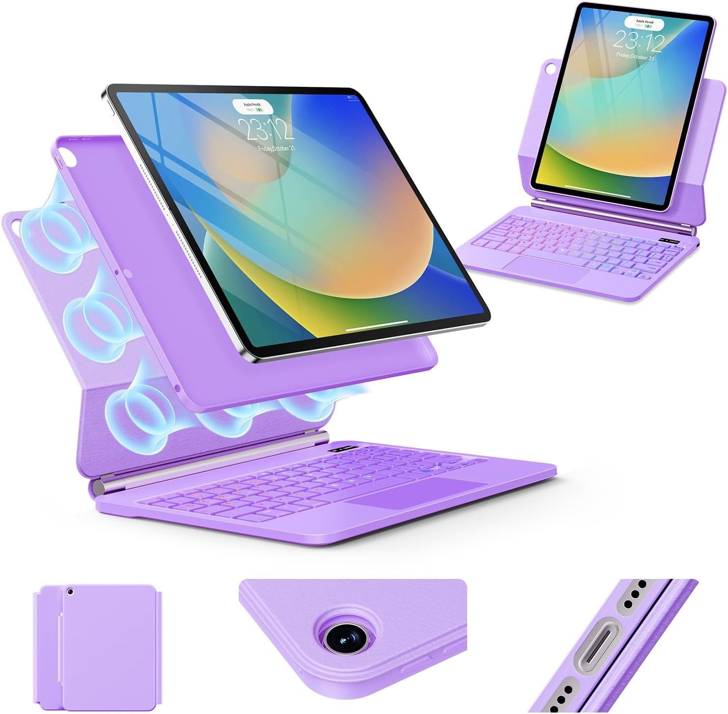Amazon.co.jp: iPad第9世代キーボード付きケース、iPad第9世代/第8世代