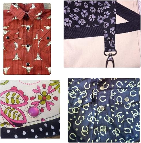 Miniatura 3 de Kit de cierre a presión de 0.472 in18L, 50 juegos clásicos de anillos de perlas para camisa occidental ropa botones con caja de almacenamiento