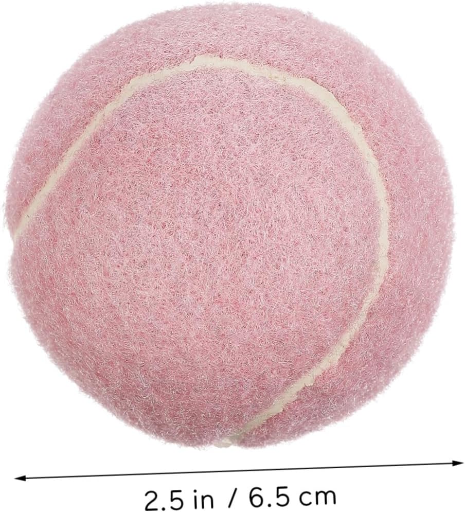 COLLBATH 12pcs Dog Tennis for Training and Play Safe Non-Abrasive with Mesh Bag for Dogs and Puppies