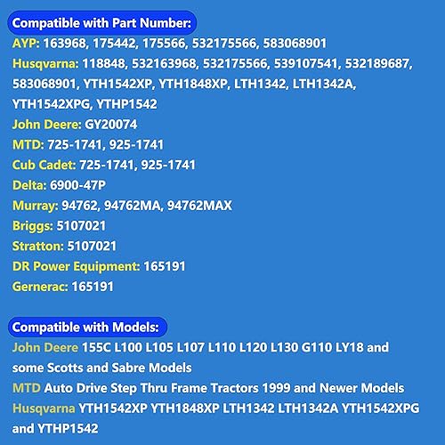 Miniatura 5 de Interruptor de encendido con llave de 4 posiciones 7 terminales compatibles con Husqvarna Craftsman Dixon CubCadet 175566 532175566 163968 925-1741