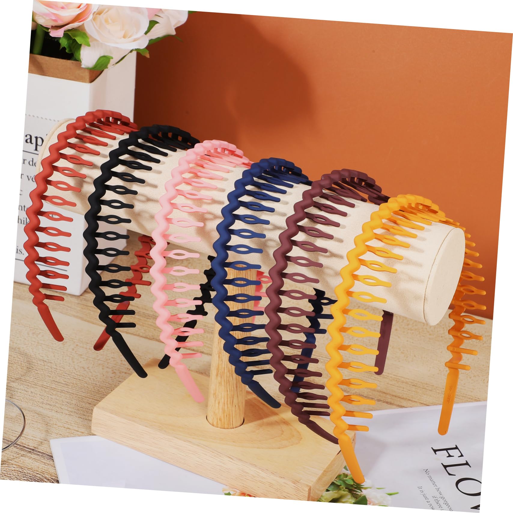 Healeved 30piezas Diademas Onduladas Para Mujeres De Elegantes Pálido Terracota Accesorios De Cabello Dientes Comodidad y Estilo Para Ocasión