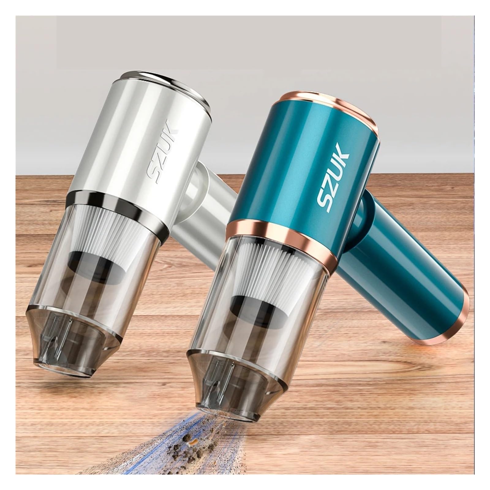 EtliN Compatible con aspiradora de Coche SZUK 9000PA, Potente máquina de Limpieza de Mano inalámbrica, Mini aspiradora portátil, Compatible con Teclado de Coche y hogar.(Blue 2hapa)