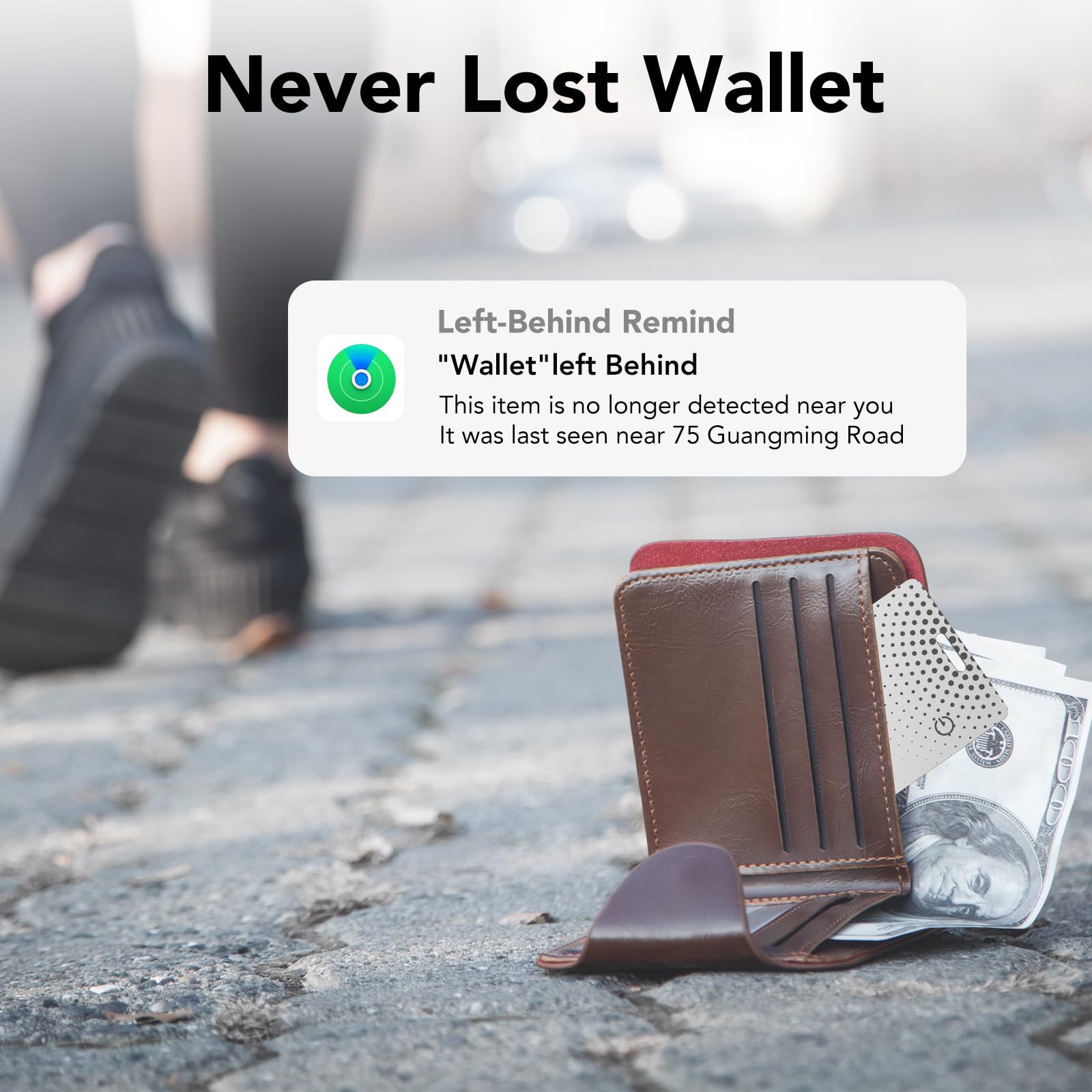 TIMU Air Tag Card Compatibile Apple Dov'è (iOS Only), 1.7 mm Slim Smart Card, IP68 Impermeabile Wallet Tracker, Bluetooth Localizzatore per Valigie, Portafoglio, Borse, Bagagli, Nero (Bianco)