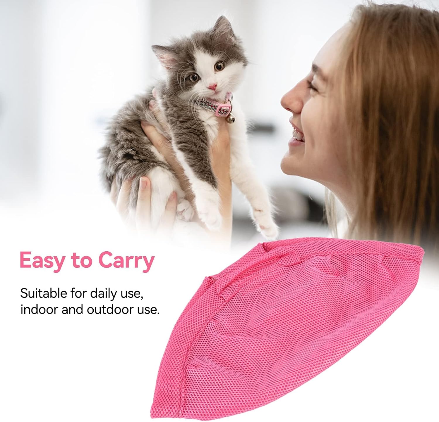 review Cat Beds, Cat and Dog Hammock Bed Portable Indoor Outdoor Cat Bed Elevated Pet Bed Hammock Dog Bed Comfortable Pet Hammock for Cats and Small Dogs (Without Rack)(Pink)