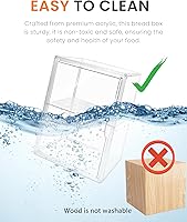 Vista 3 de Panera, Paneras Grandes para Encimera de Cocina - Contenedor de Almacenamiento de Pan Ajustable de 4 Capas, Cajas Transparentes para Encimera