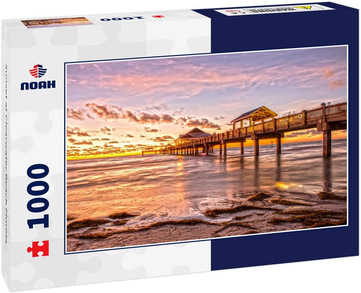 Noah Jigsaw Puzzle Sunset at Clearwater Beach Florida 1000 Pieces