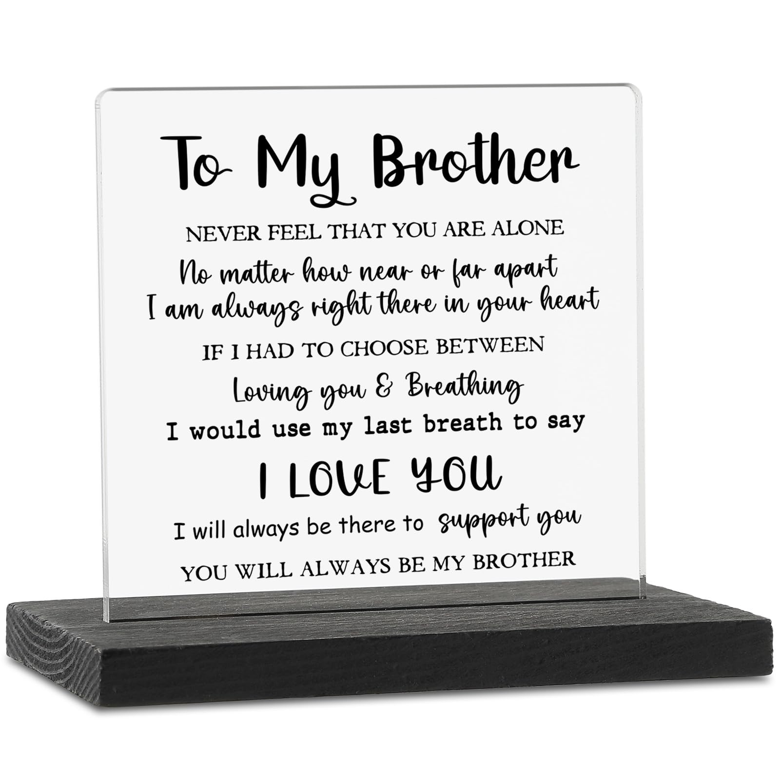 Brother Plaque From Sister, Brother Decorative Signage From Sister, Best Brother Ever Gifts, Thank You Brother Gifts Decorative Signs ZBB9