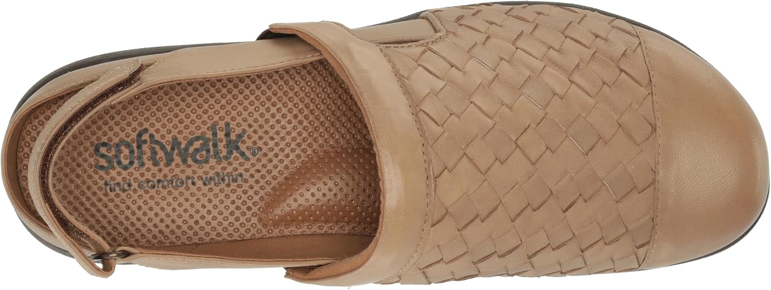 SoftWalk レディース サリナ ウーブン II クロッグ, セメント, 25.0 cm