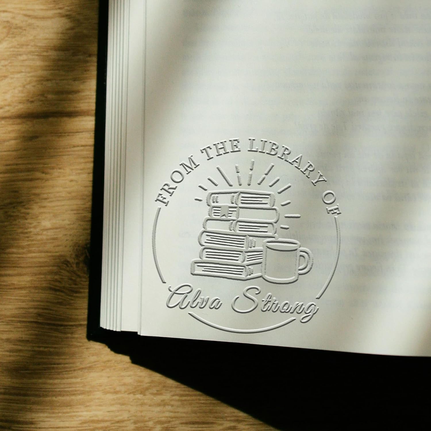 Personalized Book Embosser - from the Library of Book Stamp, Gifts for Book Lovers, Graduation Gift, Ex Libris Book Stamp