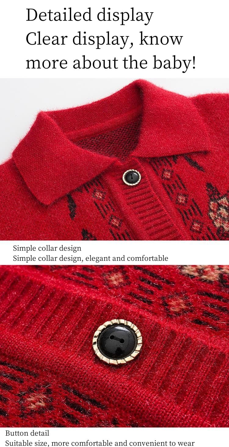 Maglione Donna Cardigan Lavorato A Maglia per Anziani Di Mezza Età Cardigan con Stampa Floreale per Donne Anziane Cardigan In Cashmere A Maniche Lunghe Da Donna Fodera Interna In Pile con Risvolto