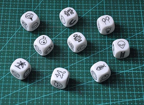 Miniatura 4 de DIY Happy Story Dice 9 Cubos Juguetes 54 Imágenes Imágenes Imágenes Ilimitadas Historias Combinaciones Juego icónico de narración de historias Juego