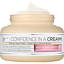 IT Cosmetics Confidence in a Cream - Hydrating &amp; Anti Aging Face Moisturizer, Visibly Reduces Fine Lines &amp; Wrinkles, Up To 48H Hydration, Repairs Skin Barrier, Squalane &amp; Ceramides, For All Skin Types