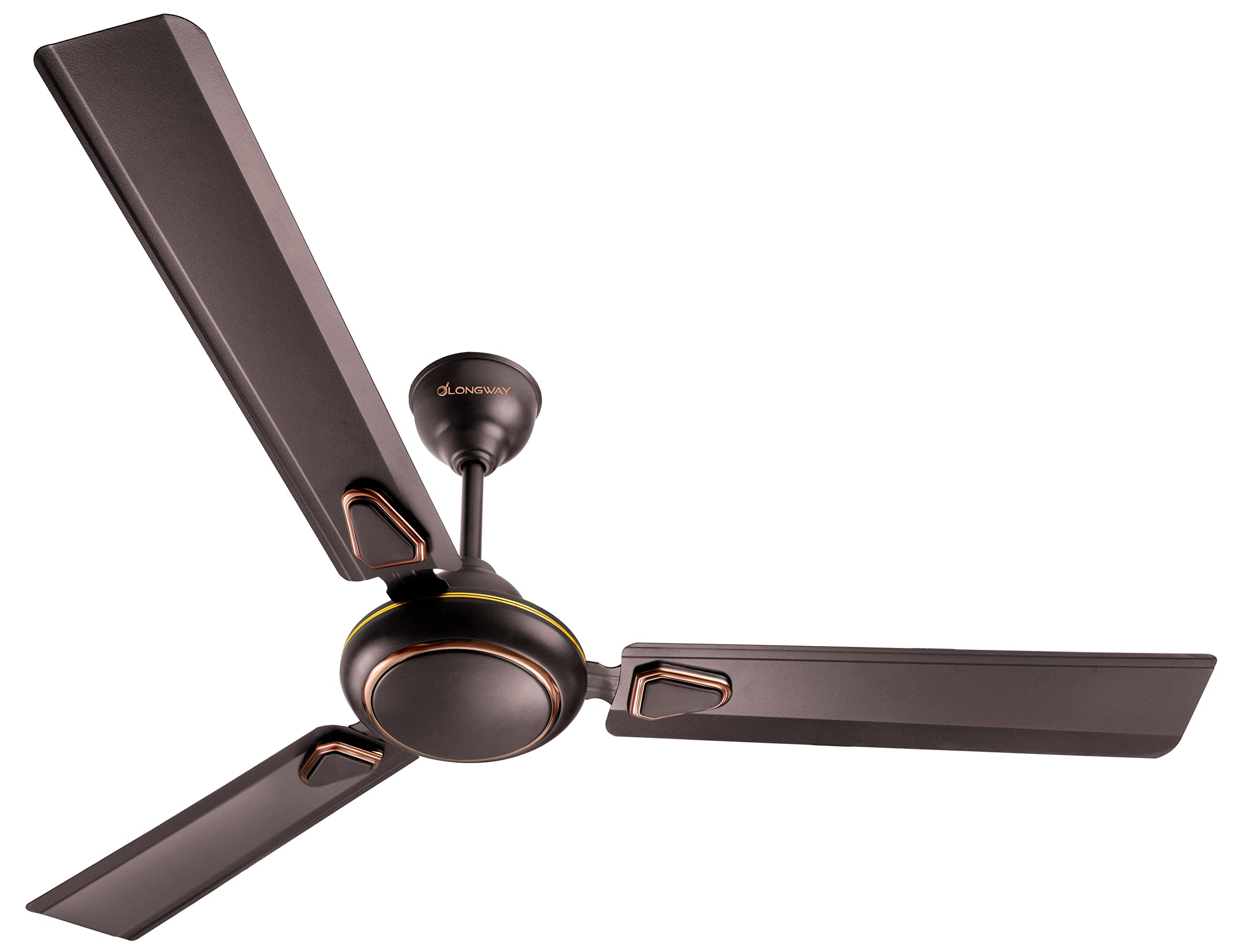 LONGWAY Kiger P1 1200 mm/48 inch Ultra High Speed 3 Blade Anti-Dust Decorative Star Rated Ceiling Fan (Smoked Brown, Pack of 1) (B0BMFDYX7Y) Amazon Price History, Amazon Price Tracker