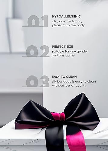 Miniatura 7 de Máscara de ojos de satén para dormir, máscara de ojos de seda para filtrar, máscara de ojos ajustable para dormir, 59 pulgadas