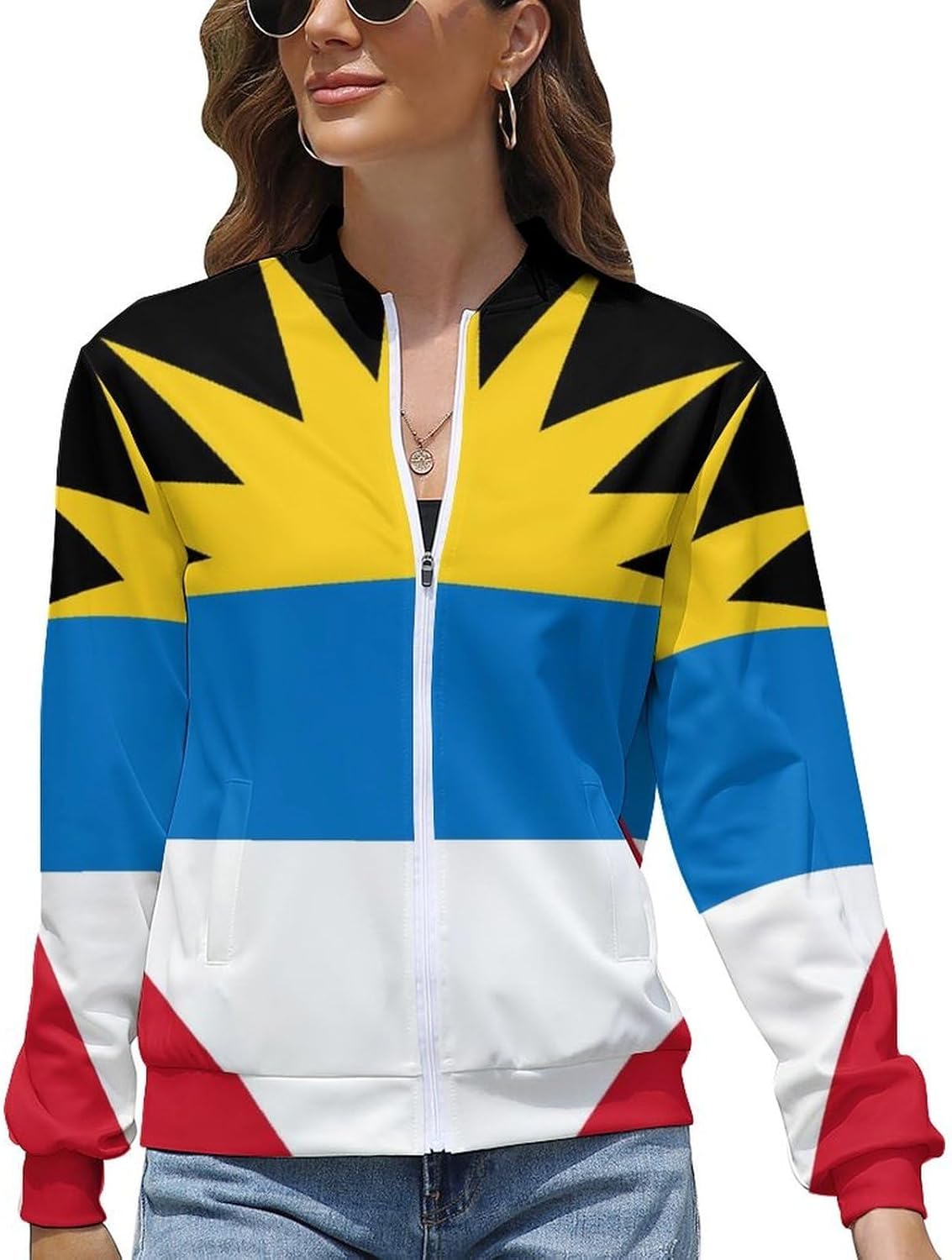 Women's Full Zip Jacket, Lightweight Long Sleeve Jackets, Casual Athletic Clothes for Outdoor