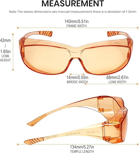 Miniatura 6 de Calabria 6000 gafas de seguridad de ajuste grande para hombres y mujeres, gafas de ajuste para hombres y mujeres, envolventes, tintadas, antivaho y