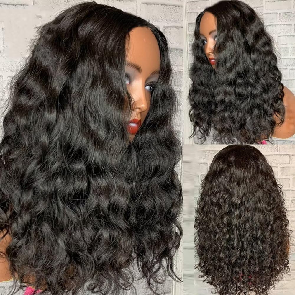 Real SKINLIKE HD 360 Lace Front Wigs Human Hair Deep Wave Wig 360 Full Lace Human Hair Wigs HD Crystal Lace Frontal Curly Wigs for Women 150% Density Pre Plucked with Baby Hair Natural Color