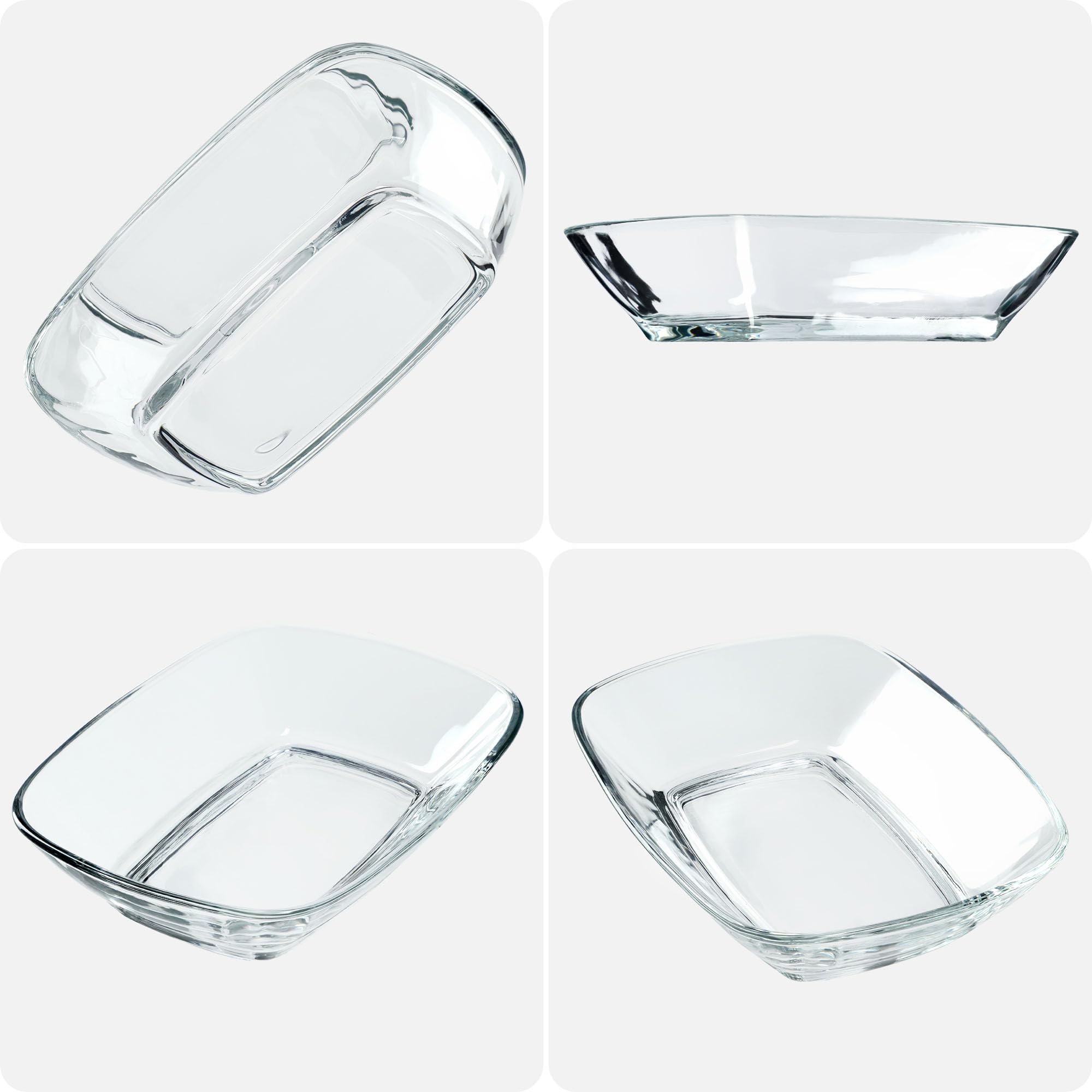 Ciotole Insalata In Vetro KADAX - 2 Pezzi, Diametro 14 Cm, Lavabili In Lavastoviglie