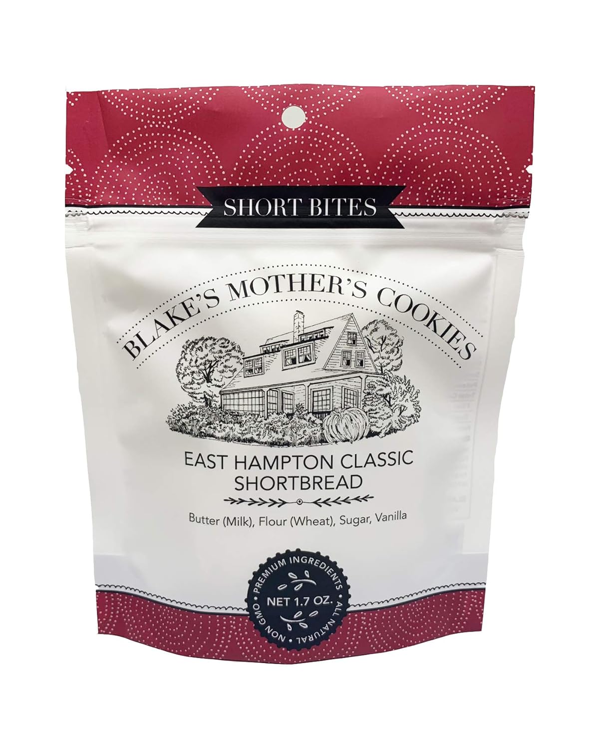 BLAKE'S MOTHER'S COOKIES SHORT BITES - LIGHT - CRUNCHY - BUTTERY (East Hampton Classic, 10 Bags)